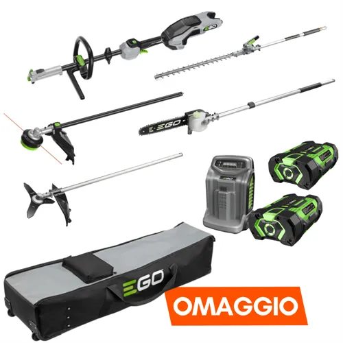 Kit Multi utensile Completo EGO Power+ PH1420E con Accessori e Batteria 5Ah 