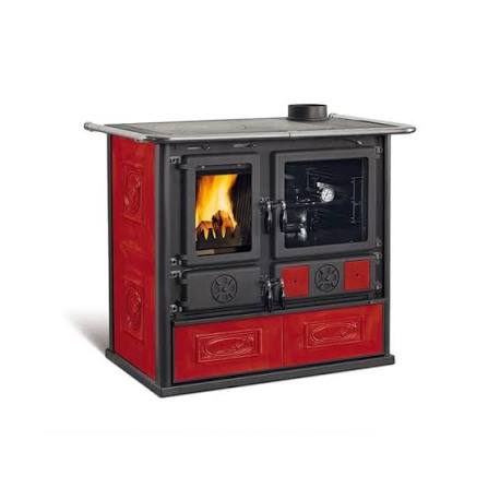 Cucina a legna rosa VST16 ceramica BDX 5 stelle Extraflame 