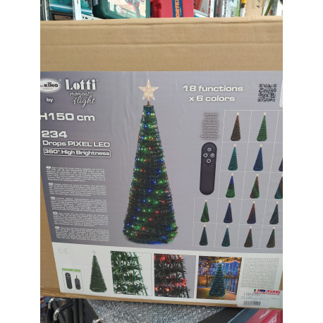 Green cone tree h.150 234 colored led pixels