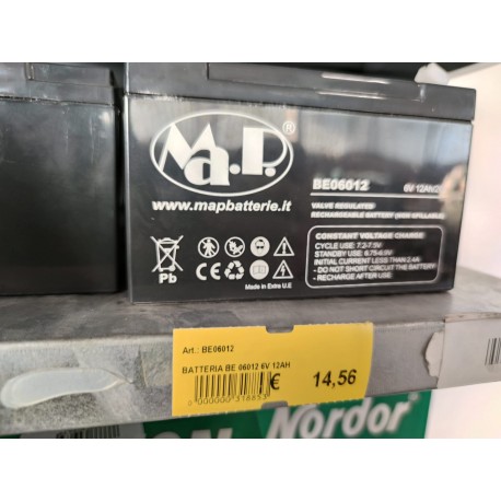 AGM GEL Battery BE06012 6V 12AH