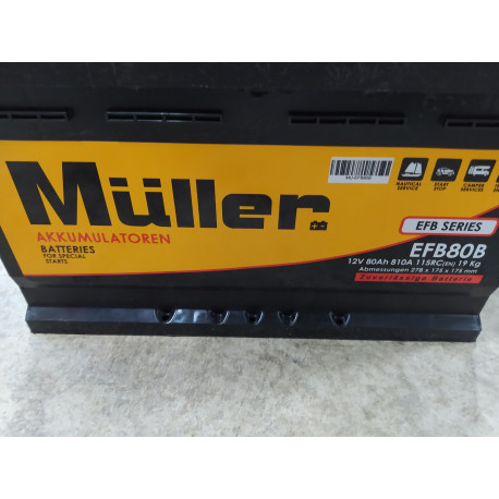 EFB80 Battery (START-STOP) Muller Bassa