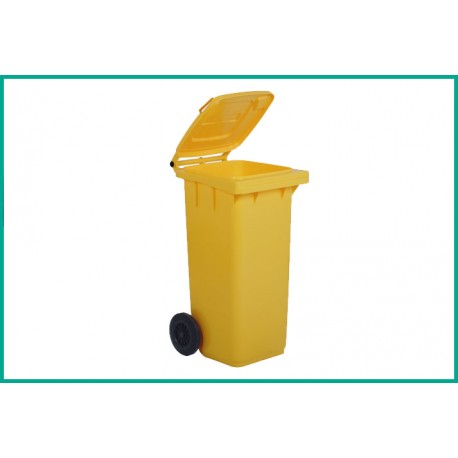 Yellow recycling bin MOBIL PLASTIC