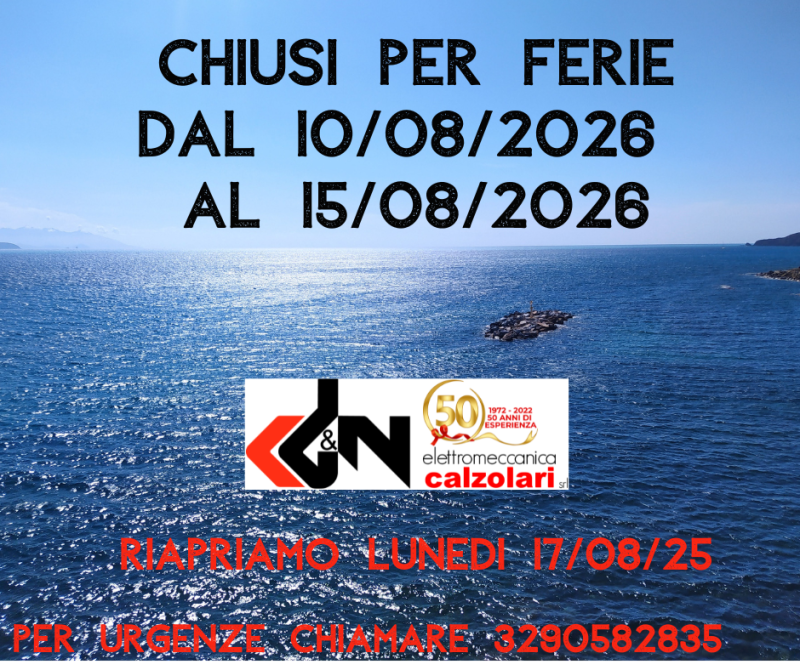 Aperto per ferie 2026