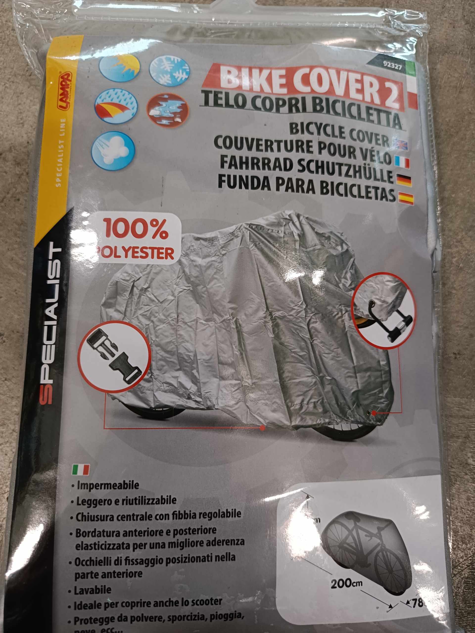 Bicycle cover DE-LUX 200X78X98CM Lampa