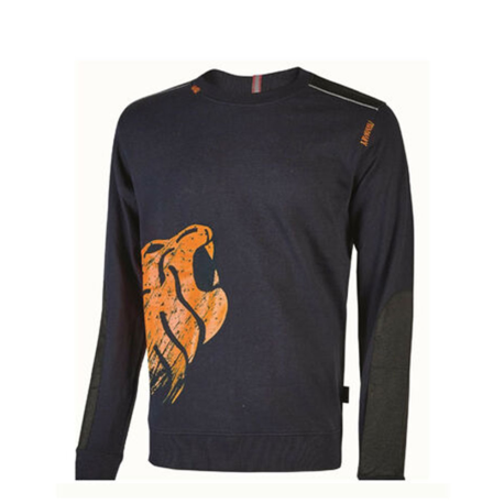 DIKE LION DEEP BLUE Sweatshirt SIZE M U-Power