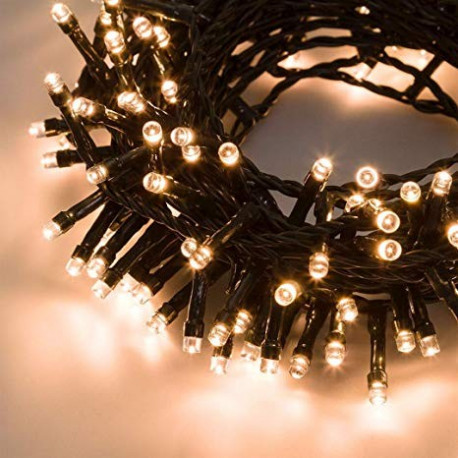 Wire 100 warm white LEDs + controller 7.5m