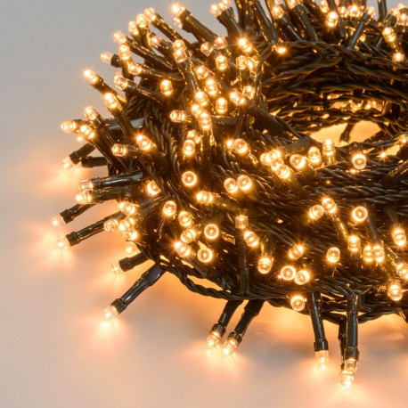 Warm white 900 LED light string + controller 36.5m