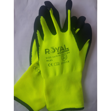 Nitrile sanded anti-slip glove size 8 ROYAL