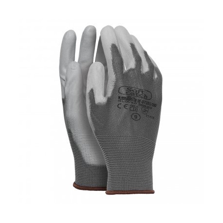 Nylon Coated Knit Glove Gray