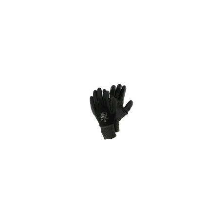 Nylon Coated Knit Glove Black