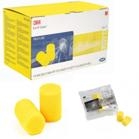 3M EAR Classic earplugs in Polybag 200 pcs