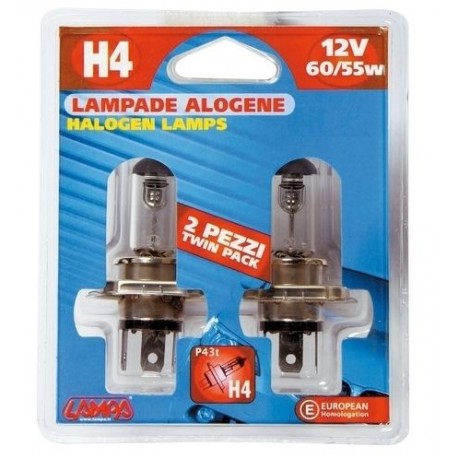 HALOGEN BULB H4 12v 60/55W P43t 2PCS Lampa