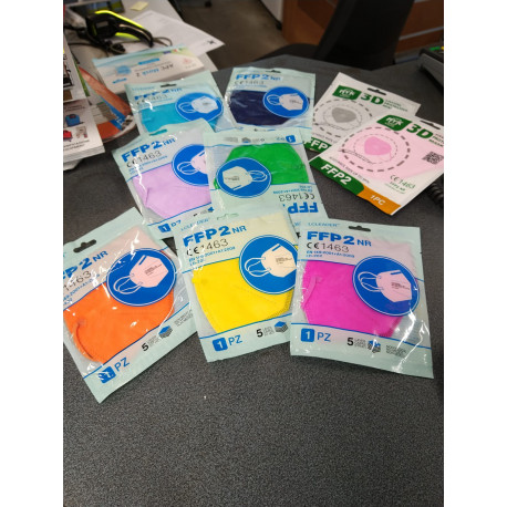 Colored FFP2 mask CE1463 each disposable