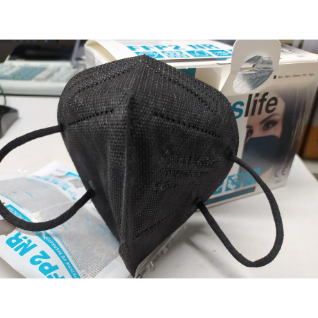 FFP2 BLACK Mask Safetyslife pack of 25 Certified KN95 CE1463