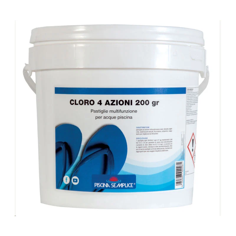 Cloro 4 AZIONI Pastiglie 200gr Multifunzione Lapichimici