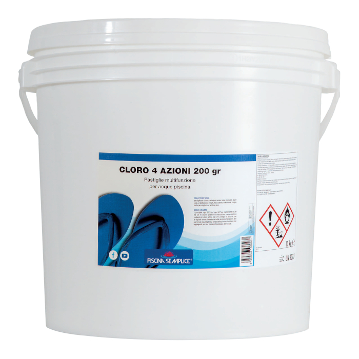 Cloro 4 Azioni Pastiglie 200GR 25KG Lapicimici