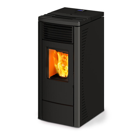Rc70 Ravelli ducted pellet stove BLACK 2.5-7kw
