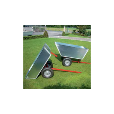 Galvanized trailer 123X70 H30 Tipping