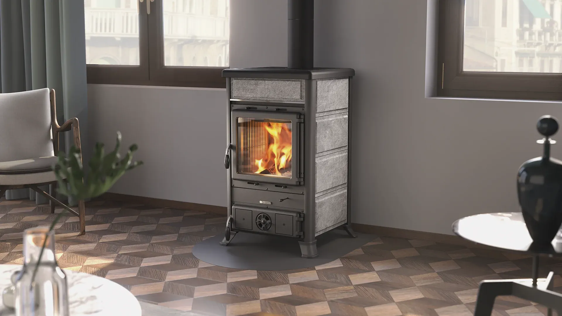 Stufa ROSSELLA R1 5.0 Pietra Naturale Nordica