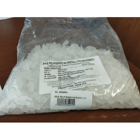 Polyphosphate salt in crystals 1kg for water purification