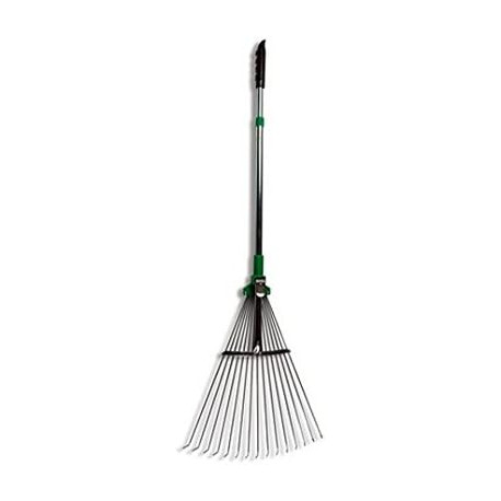 Deluxe metal leaf rake broom with extendable handle Mistral