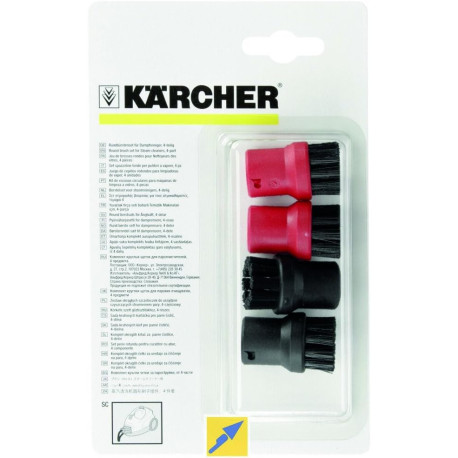 Round Brushes for Cleaners, Set of 4 Pieces Kärcher