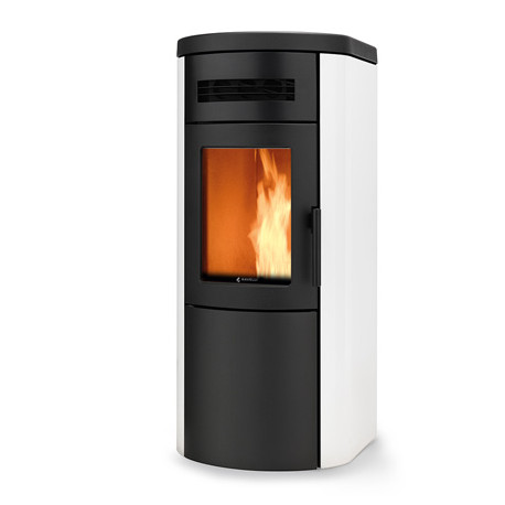 DUAL SUPER 9 WHITE pellet stove 8 kW Ravelli