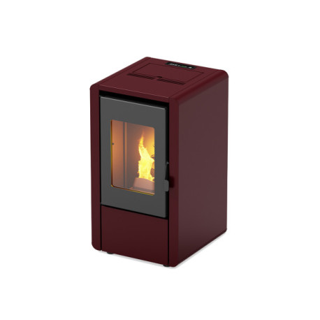 Pellet stove MOD.6 Bordeaux steel FOCO AMG
